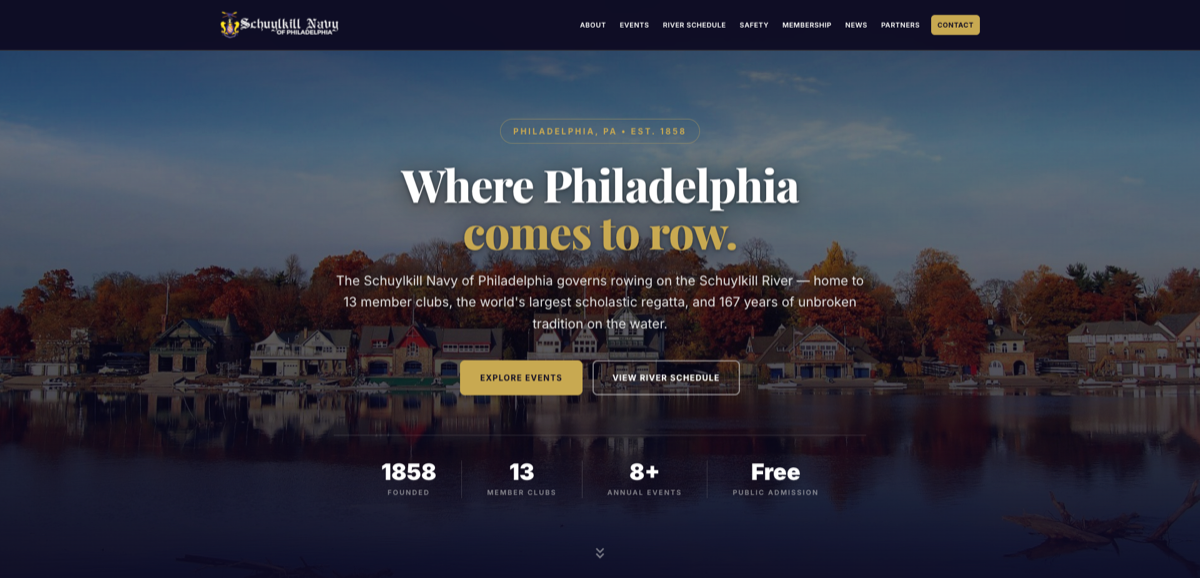 Schuylkill Navy website thumbnail