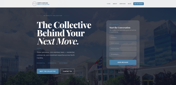 NC Realty Collective website thumbnail
