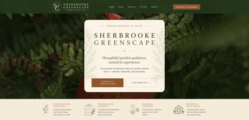 Sherbrooke Greenscape website thumbnail